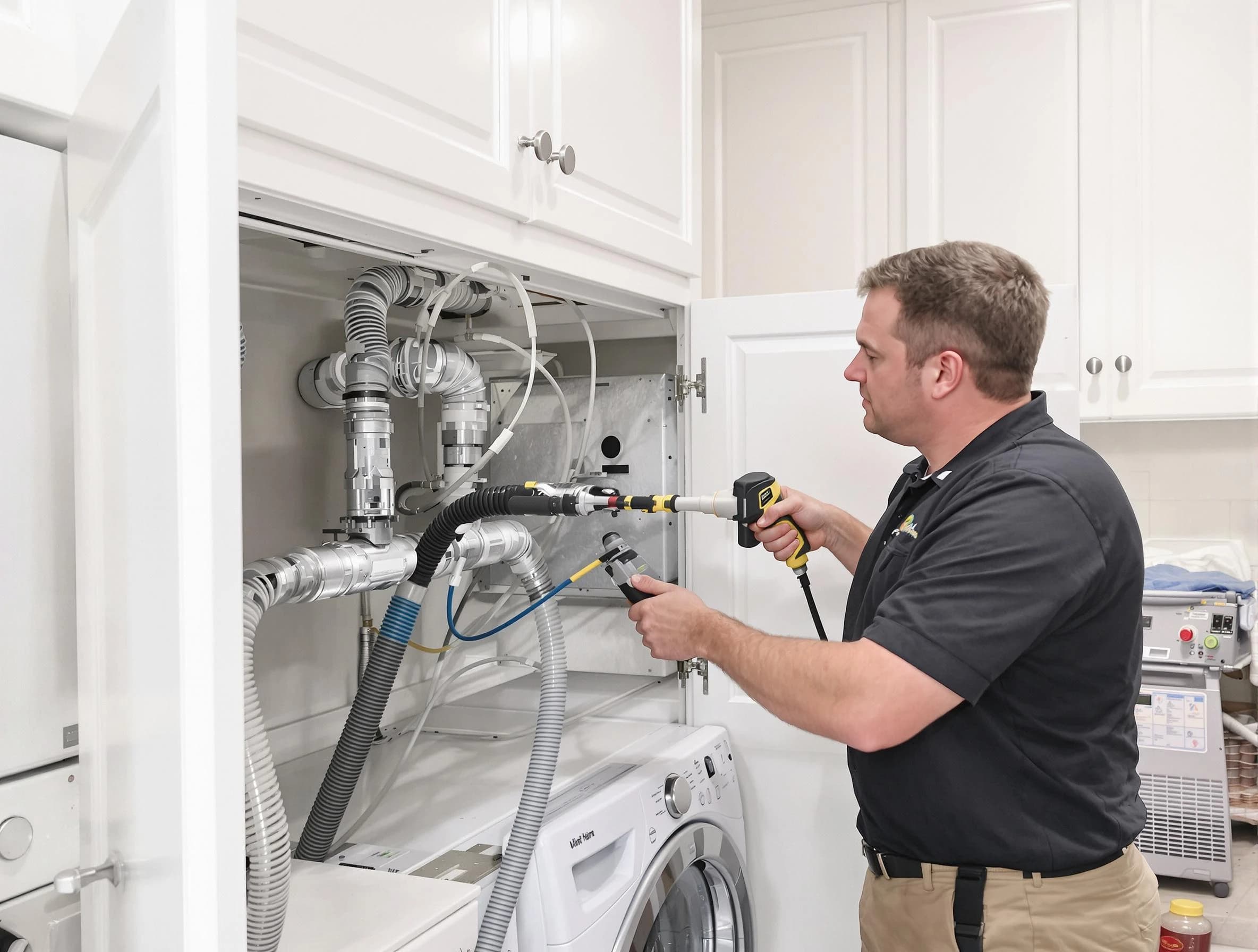 Firestone Dryer Vent Cleaning professional removing severe blockage from a clogged dryer vent in Firestone