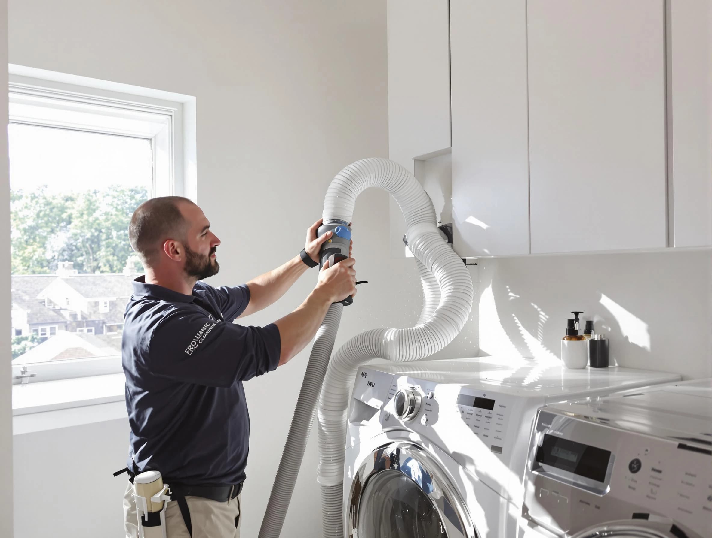 Certified Firestone Dryer Vent Cleaning technician performing dryer vent cleaning in Firestone