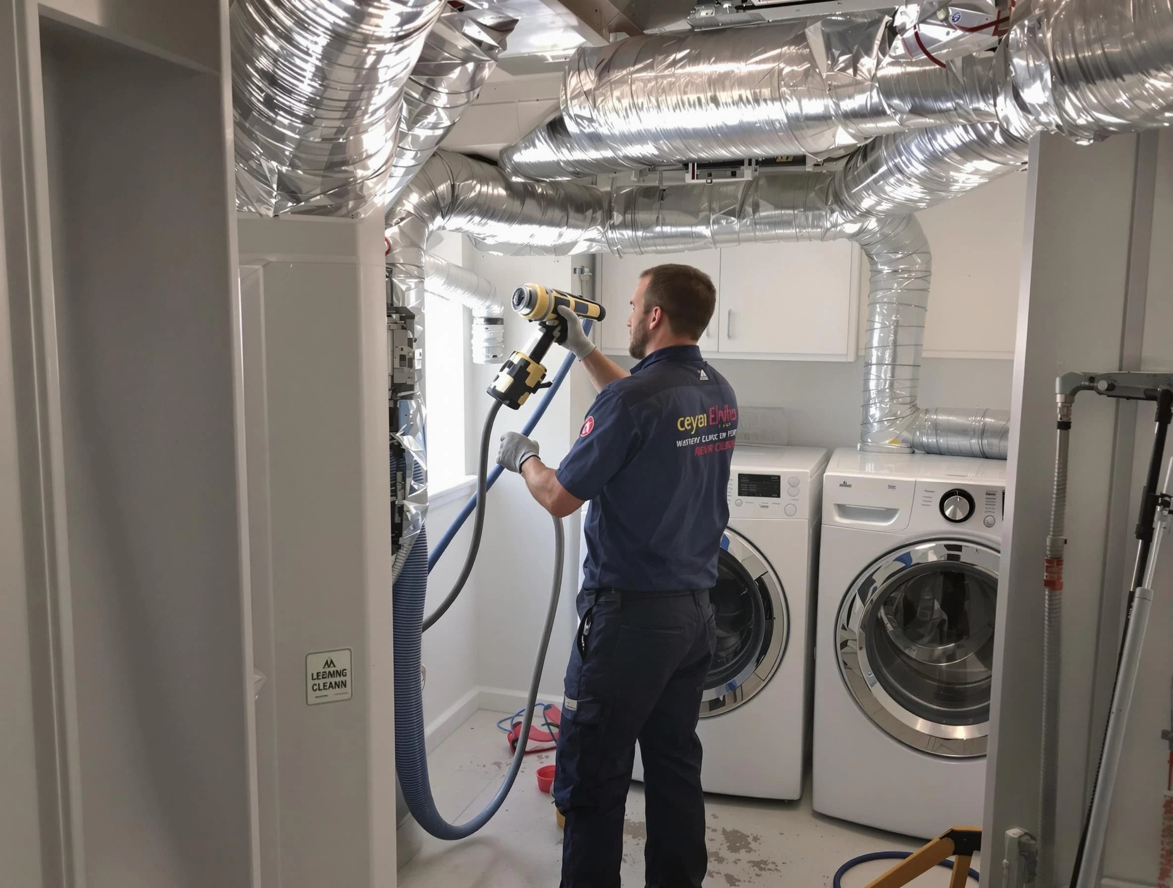 Firestone Dryer Vent Cleaning specialist using advanced equipment for thorough duct cleaning in Firestone