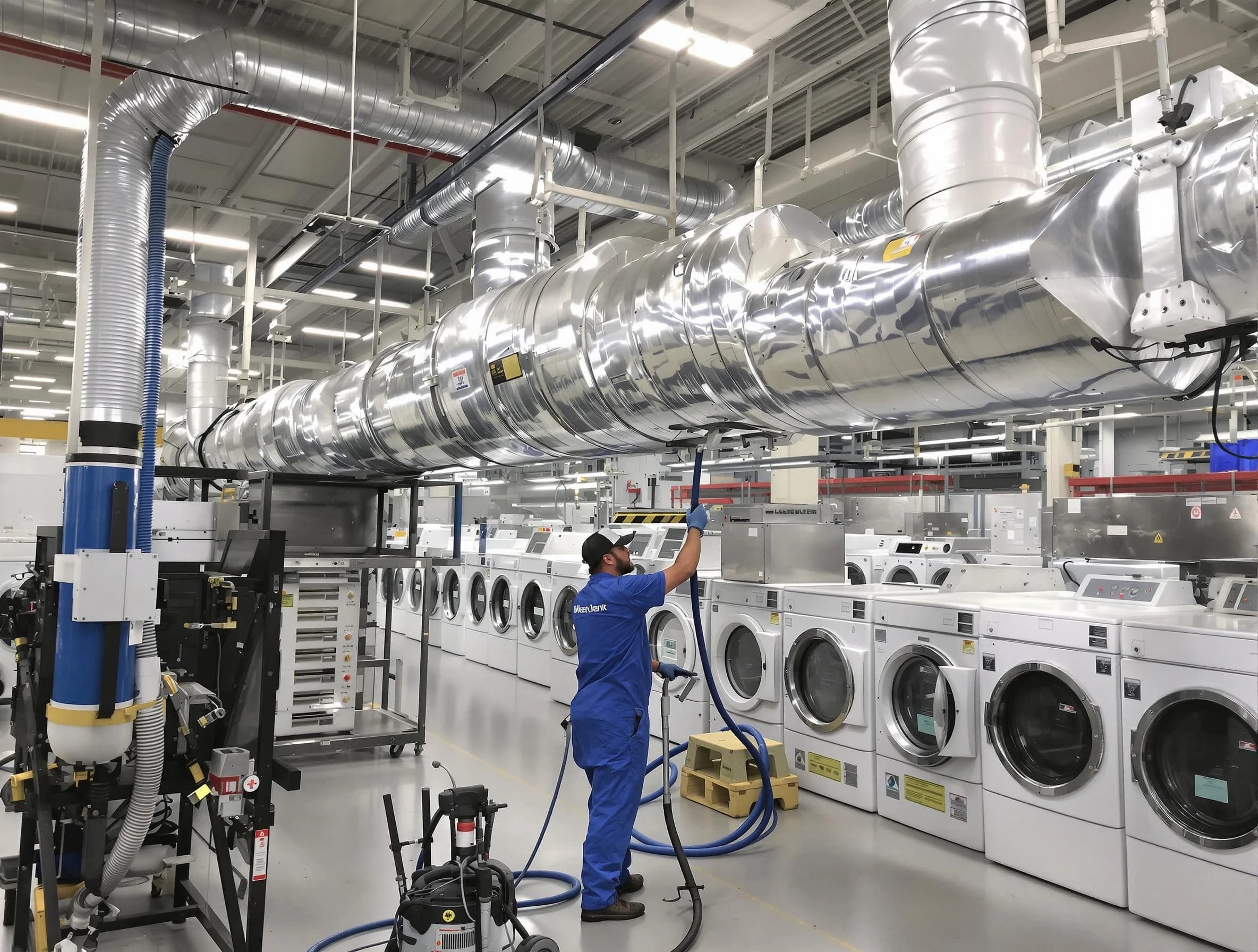 Firestone Dryer Vent Cleaning team performing heavy-duty industrial dryer vent cleaning in Firestone