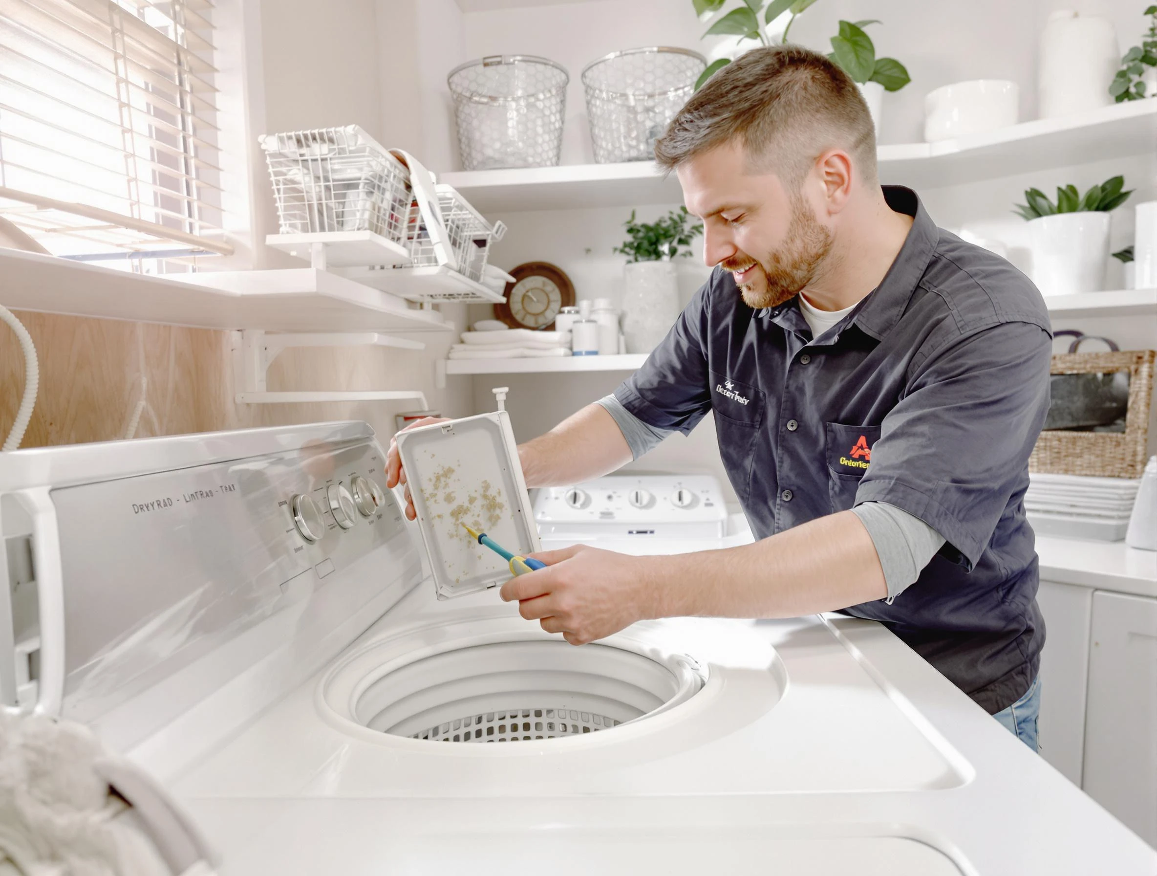 Cleaning Dryer Lint Trap in Firestone